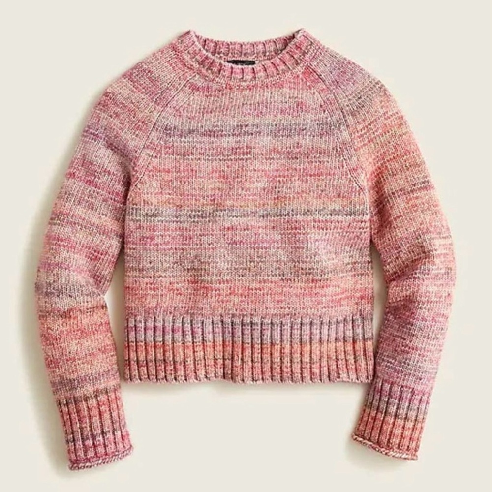 J. Crew Italian Space Dyed Sweater Multicolor‎ Women's Size XL
